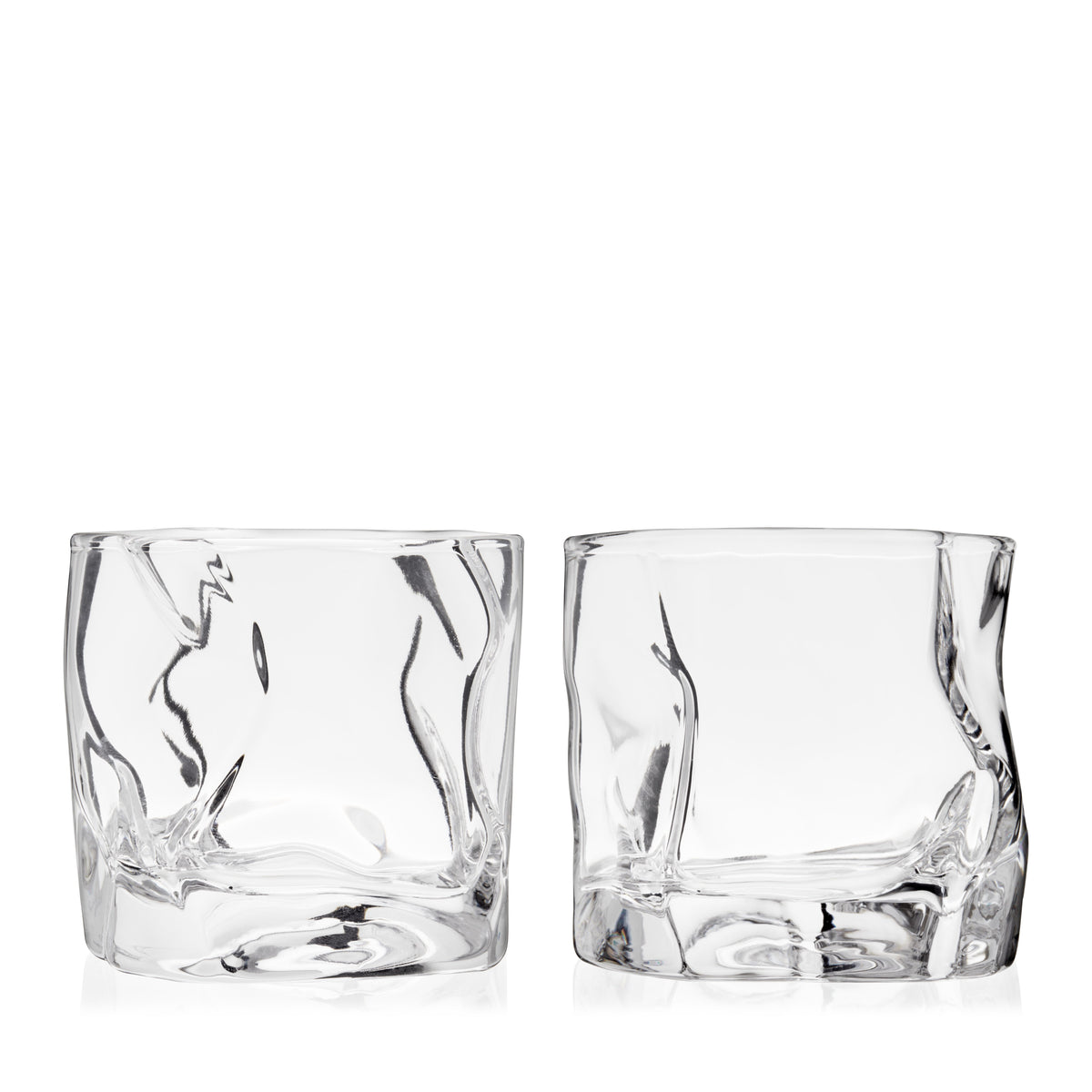 Molten tumblers Viski set of two crystal stemless cocktail glasses on Tampa Home & Garden Store
