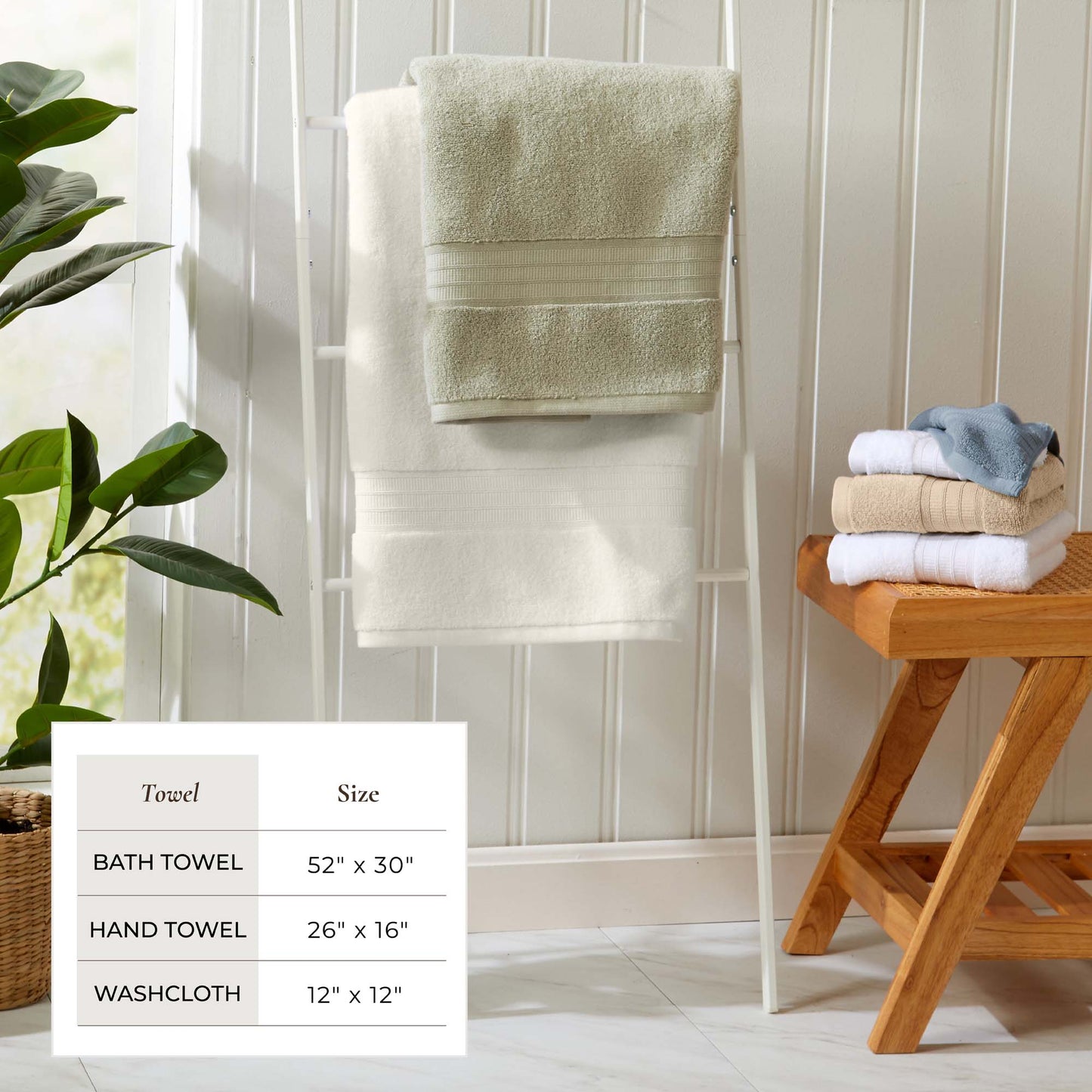 Premium Zero Twist Cotton Bath Towel and Set