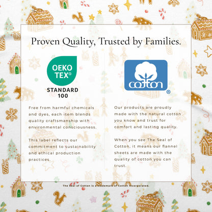 Sheet set: Turkish Cotton Flannel Kids' Christmas Collection by Great Bay Home, bed sheets on Tampa Home & Garden Store
