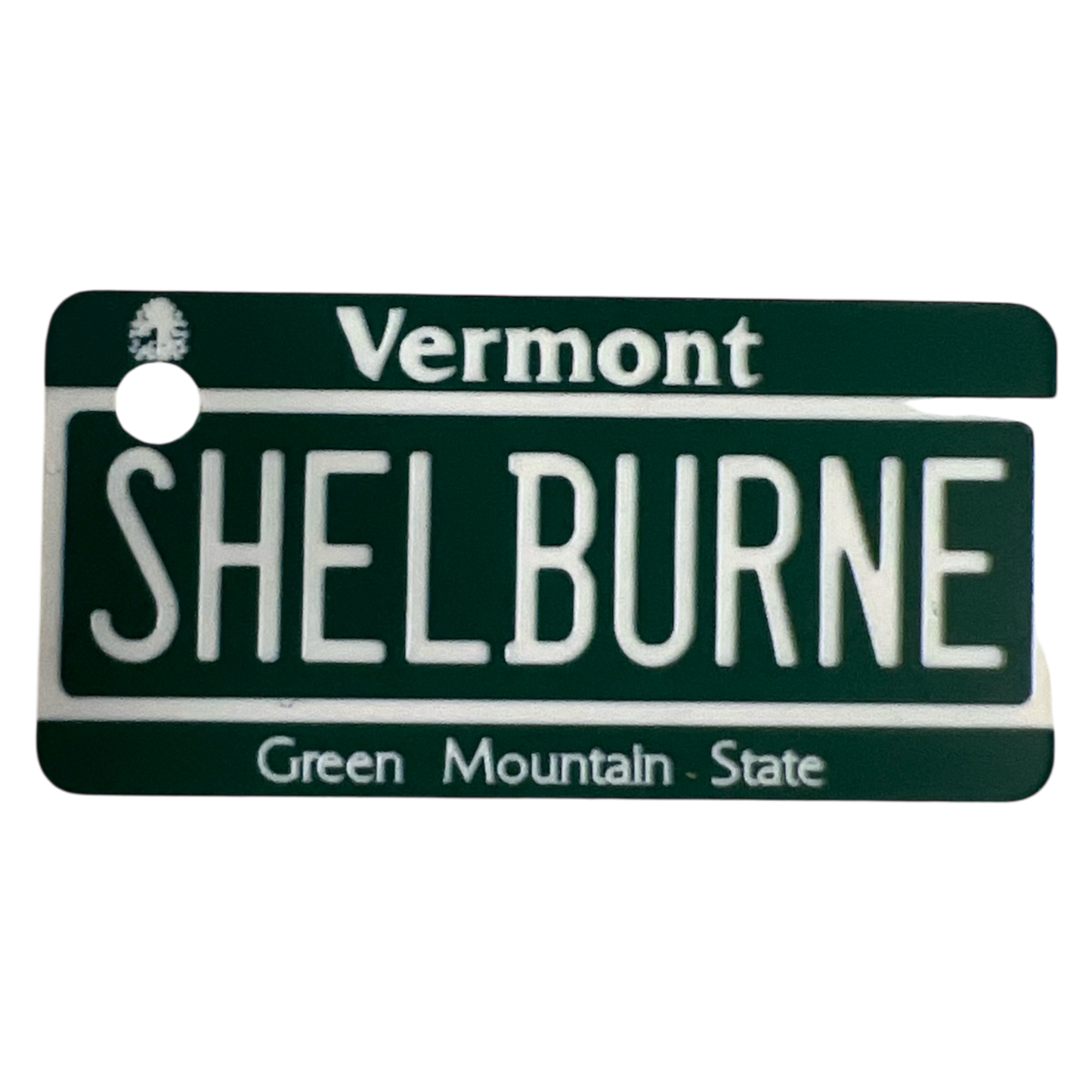 Llavero con matrícula de Shelburne, Vermont
