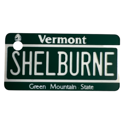 Llavero con matrícula de Shelburne, Vermont