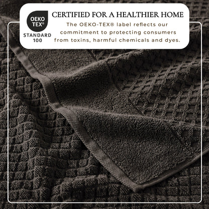 Cotton Diamond Waffle Weave Bath Towel Set