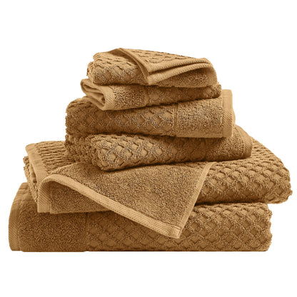Cotton Diamond Waffle Weave Bath Towel Set