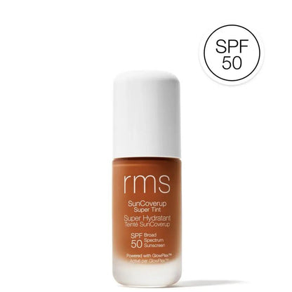 RMS SunCoverup Super Tint SPF 50 sunscreen bottle in tan gradient by Nava Beauty on Tampa Home & Garden Store