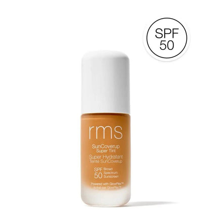 RMS Beauty SunCoverup Super Tint SPF50 sunscreen bottle, orange gradient with white cap on Tampa Home & Garden Store