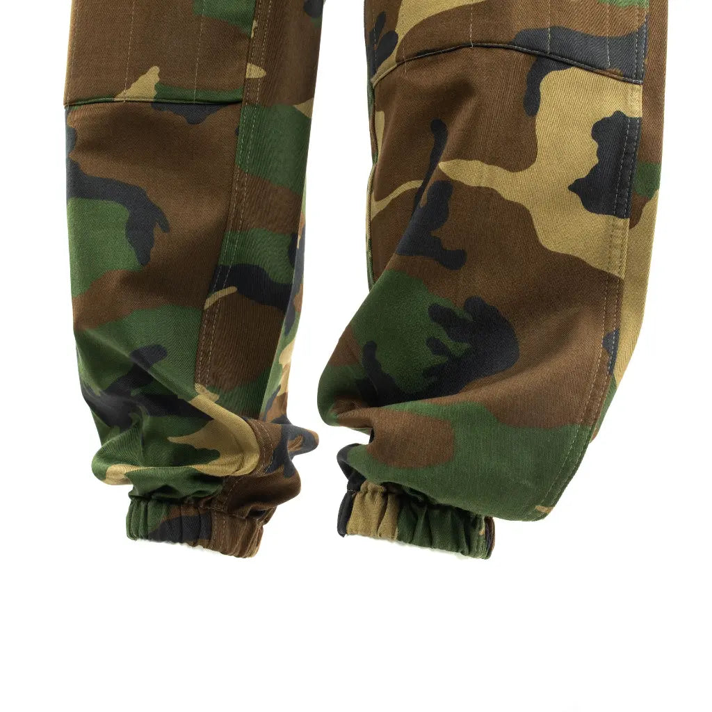 Italian Parachute Combat 2pc Set Roma-90 woodland camouflage pants Fury28 with elastic cuffs on Tampa Home & Garden Store