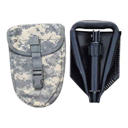 Folding entrenching shovel Fury28 with digital camouflage pouch on Tampa Home & Garden Store