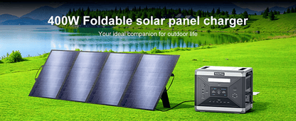 Folding 3panel solar panels 200W/400W with SolarPlay portable power station for outdoor use on Tampa Home & Garden Store
