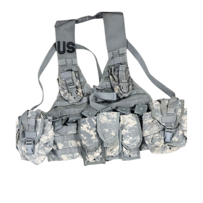 USGI ACU/UCP rifleman MOLLE vest Fury28 with FLC and hydration carrier, camo pouches on Tampa Home & Garden Store
