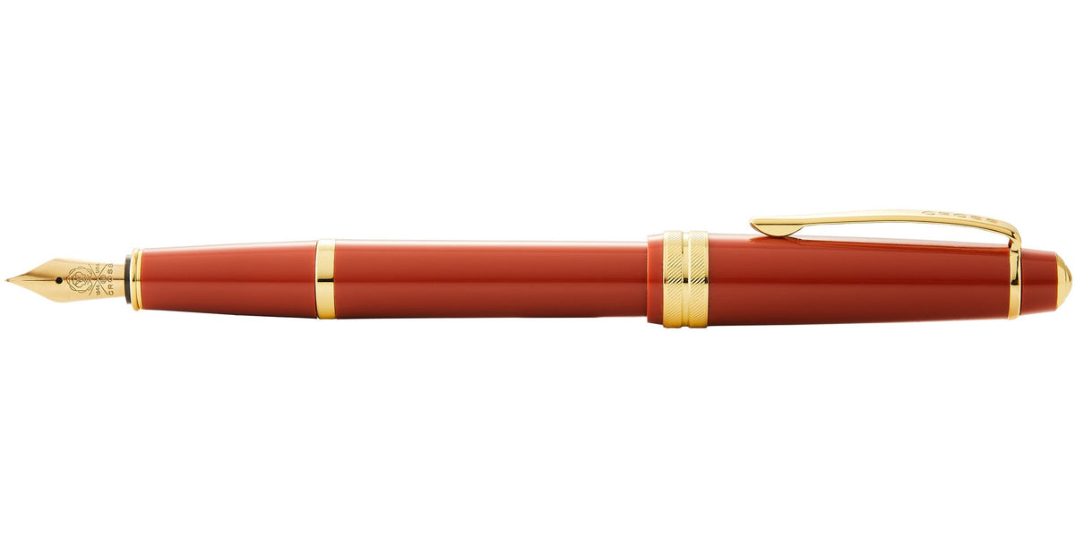 Cross Bailey Light polished amber resin fountain pen with gold-tone trim and fine nib on Tampa Home & Garden Store