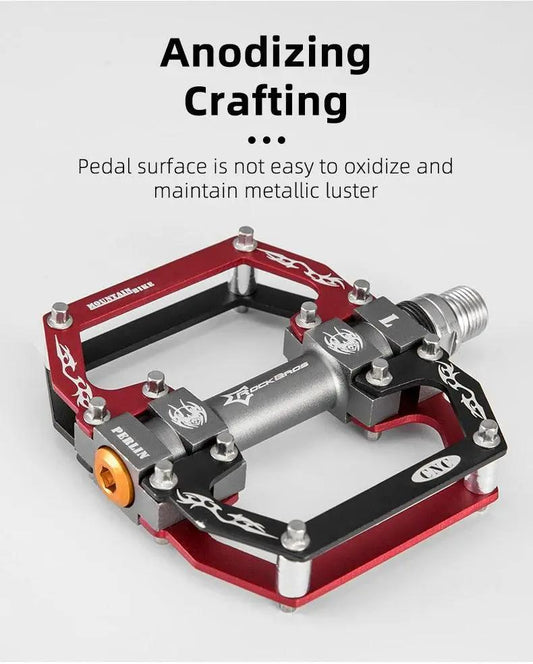 Rockbros aluminum MTB pedals pair with anti-slip hollow-carved design and sealed bearings on Tampa Home & Garden Store
