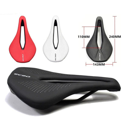 Road bike saddle Stevvex PU ultralight breathable racing seat, black, 143x240mm on Tampa Home & Garden Store
