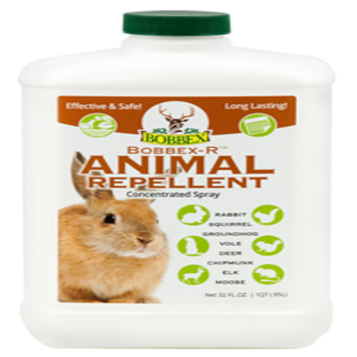BobBex Animal Repellent Concentrate spray bottle, white container with green cap, Rivendell on Tampa Home & Garden Store