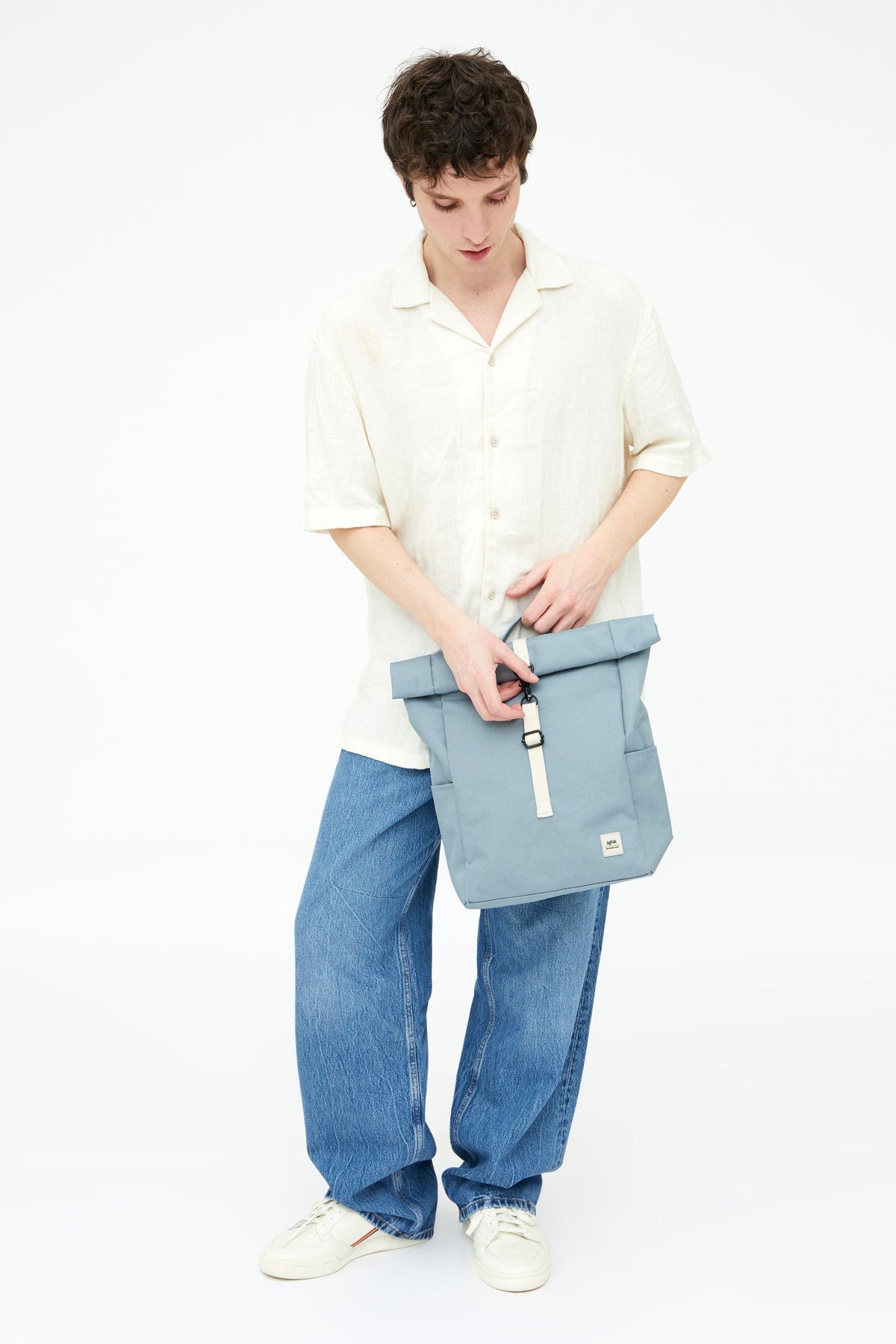 Roll Mini Backpack Stone Blue with Laptop Pocket by Lefrik USA on Tampa Home & Garden Store