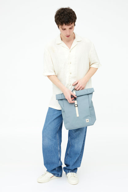 Roll Mini Backpack Stone Blue with Laptop Pocket by Lefrik USA on Tampa Home & Garden Store