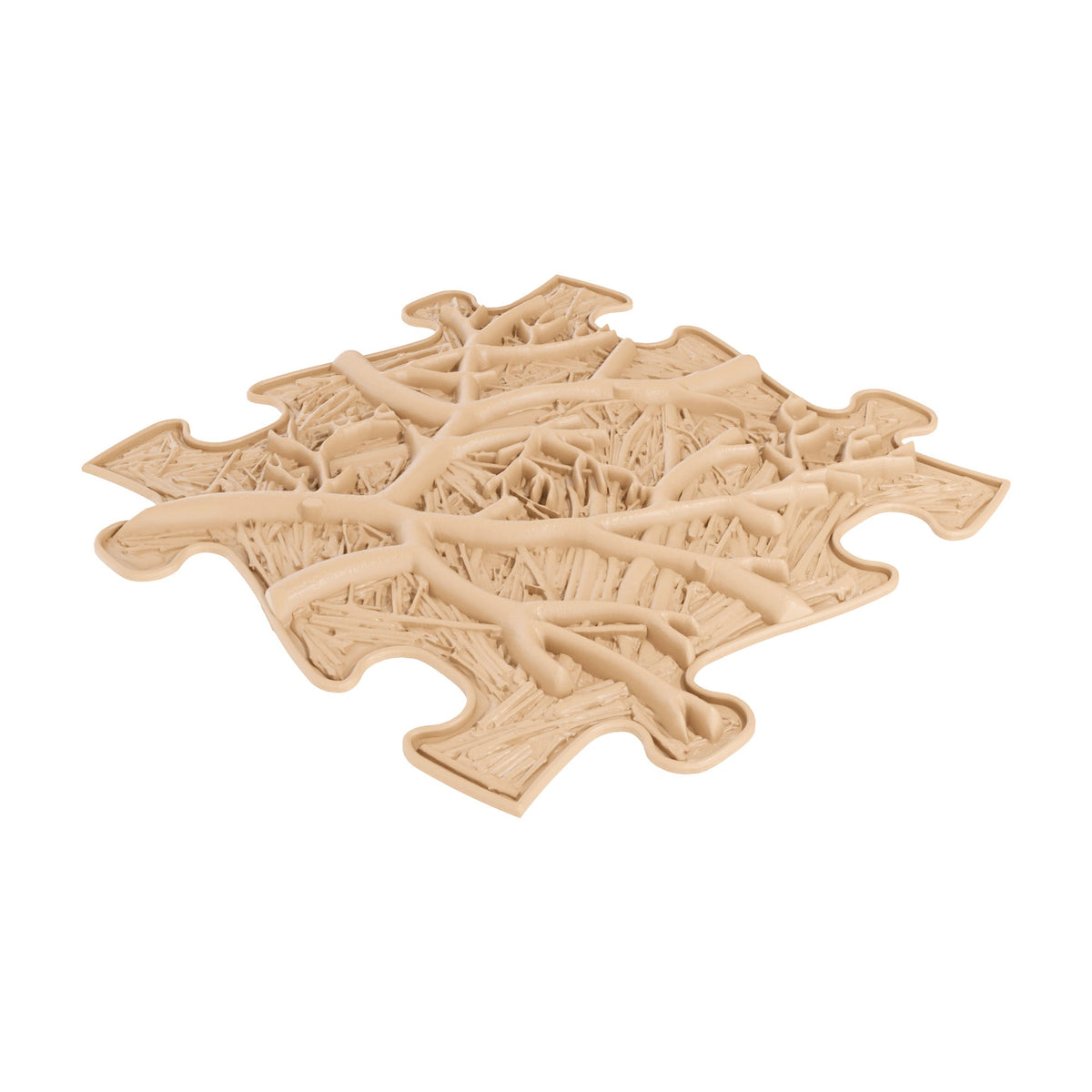 Natural Sensory Playmat Set beige interlocking mats with straw-textured surface on Tampa Home & Garden Store
