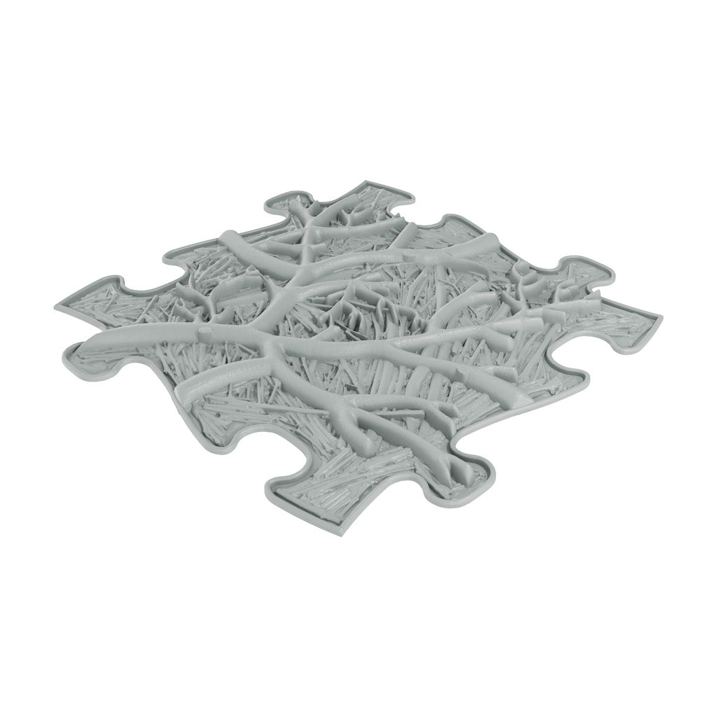 Natural Sensory Playmat Set interlocking gray puzzle mat by TINNITOTS with textured surface on Tampa Home & Garden Store