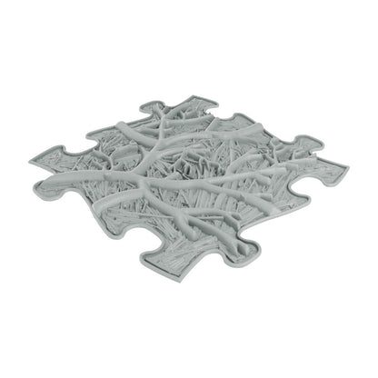 Natural Sensory Playmat Set interlocking gray puzzle mat by TINNITOTS with textured surface on Tampa Home & Garden Store