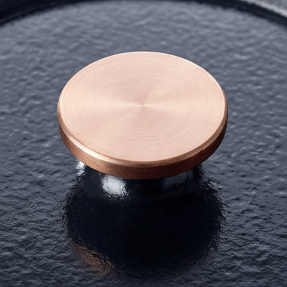 Enameled cast iron Dutch oven lid knob copper finish on Tampa Home & Garden Store