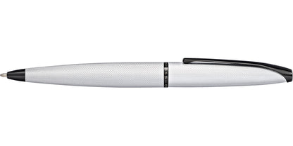 ATX Brushed Chrome Ballpoint Pen with knurled metal barrel and black clip CROSS brand on Tampa Home & Garden Store