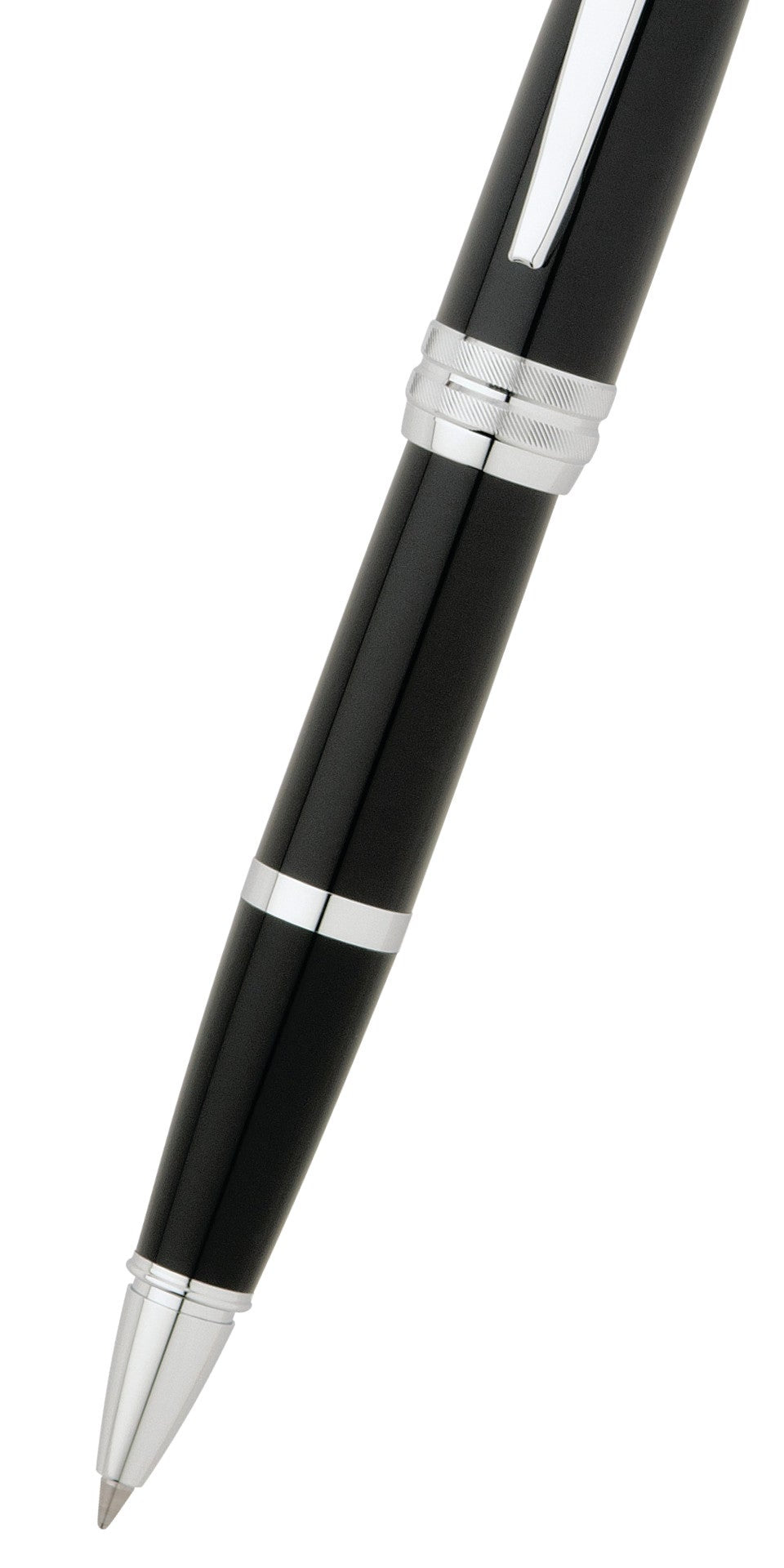 Bailey Black Lacquer Rollerball Pen by A.T. Cross with silver trim on Tampa Home & Garden Store