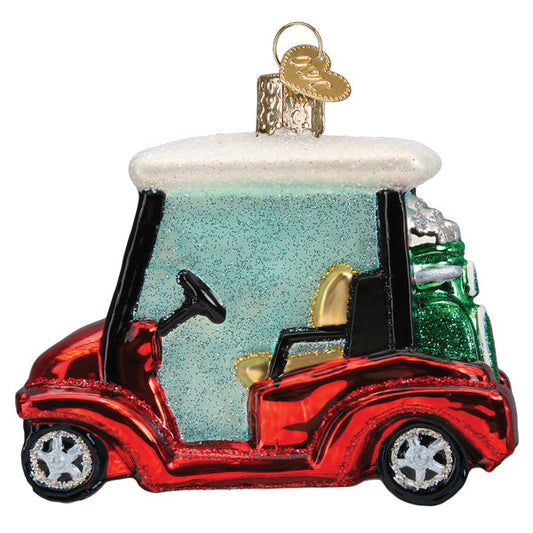 Golf Cart Glass Ornament - Tampa Home & Garden Store
