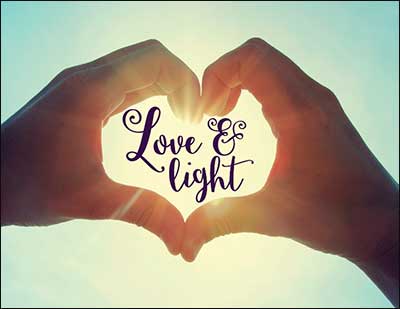 Tarjeta de noción - Tarjeta para toda ocasión de amor y luz
