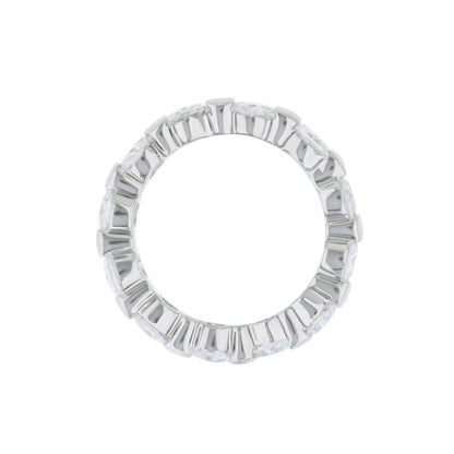 925 Sterling Silver Eternity Band - Bar-Set Oval ring with clear stones by Lauren G Adams on Tampa Home & Garden Store