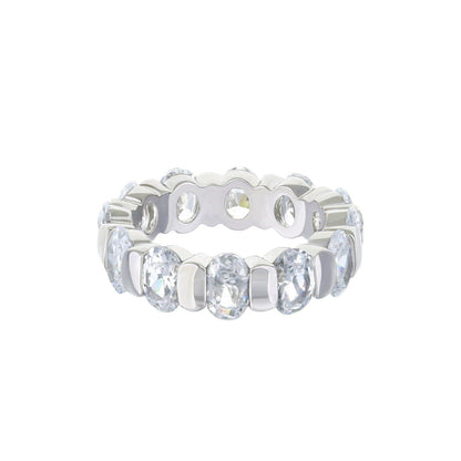 925 Eternity Band Bar-Set Oval ring by Lauren G Adams with stones on Tampa Home & Garden Store