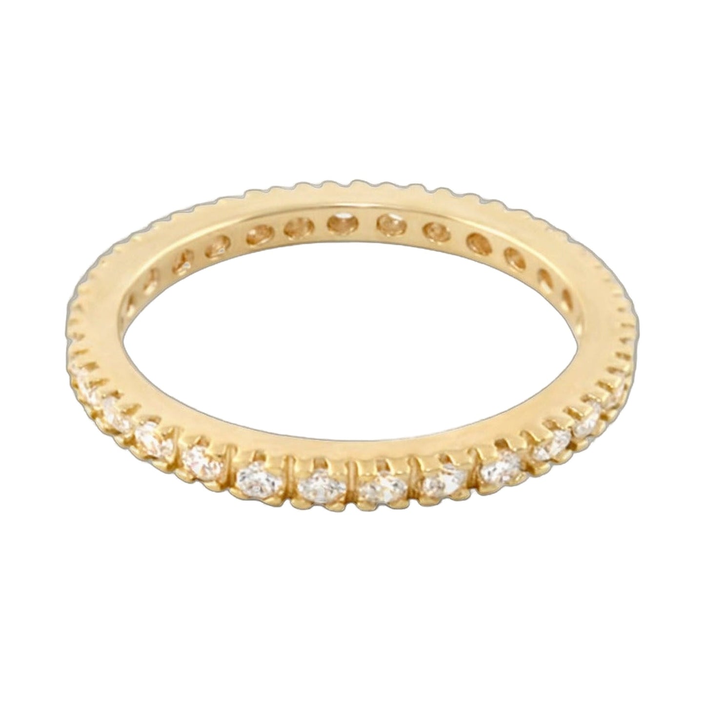 Glamour Pave Eternity Band gold ring with full pavé diamonds, Lauren G Adams on Tampa Home & Garden Store