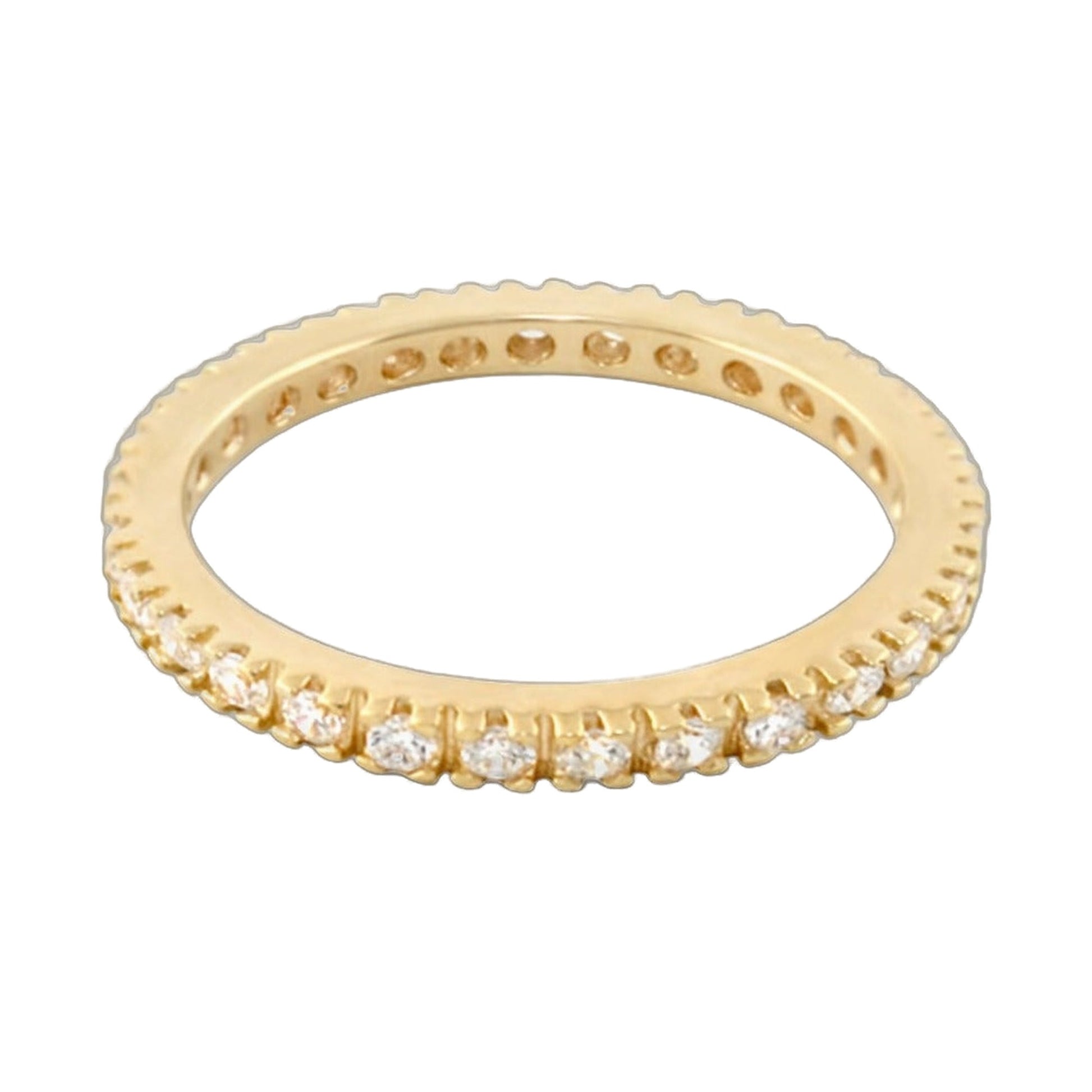 Glamour Pave Eternity Band gold ring with full pavé diamonds, Lauren G Adams on Tampa Home & Garden Store