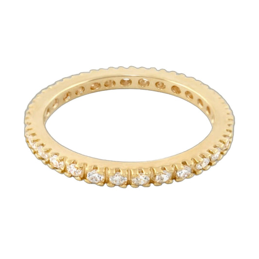 Glamour Pave Eternity Band gold ring with full pavé diamonds, Lauren G Adams on Tampa Home & Garden Store