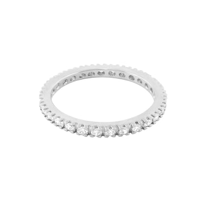 Glamour Pave Eternity Band ring, pave diamonds, white gold, Lauren G Adams on Tampa Home & Garden Store