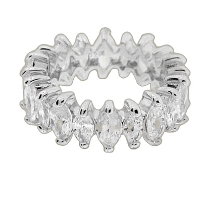 925 Marquise-Cut Eternity Band by Lauren G Adams, sterling silver, full circle band on Tampa Home & Garden Store