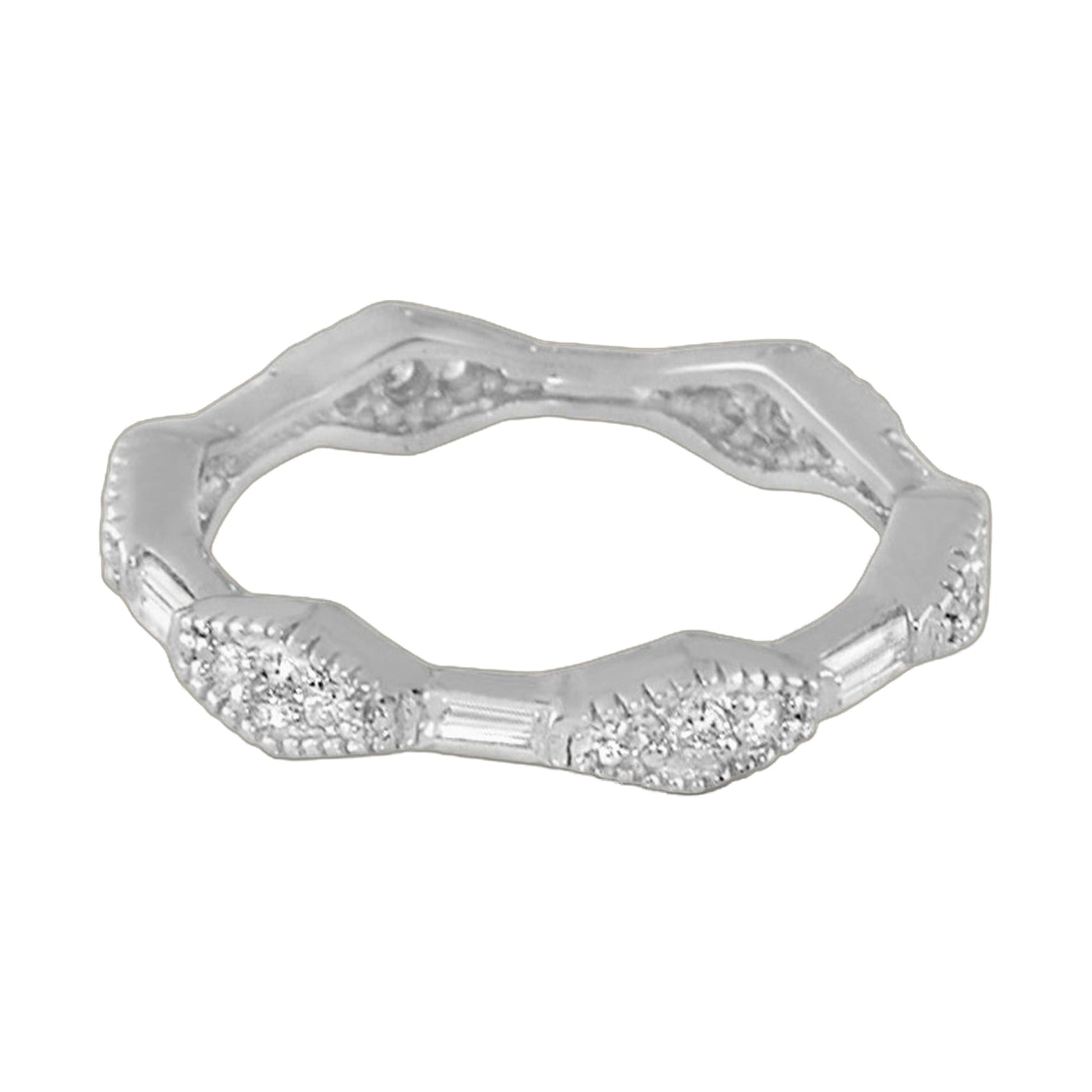 Pave Sterling Silver Eternity Ring by Lauren G Adams, curved pave band on Tampa Home & Garden Store