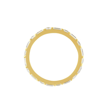 Ring 925 Eternity Band gold-tone with diamond baguette accents by Lauren G Adams on Tampa Home & Garden Store