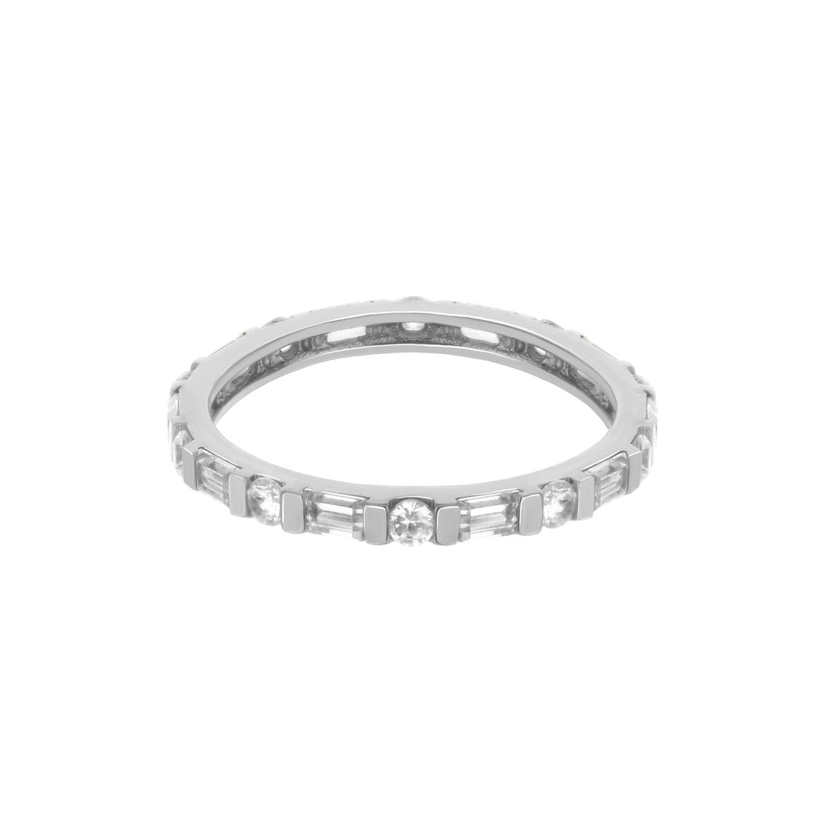 Ring 925 Eternity Band by Lauren G Adams, sterling silver with diamonds on Tampa Home & Garden Store