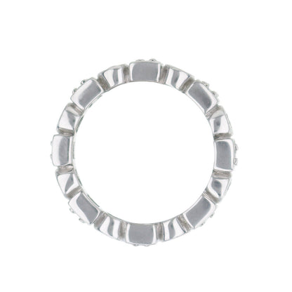 Ring 925 Eternity Band by Lauren G Adams, sterling silver with square faceted link segments on Tampa Home & Garden Store