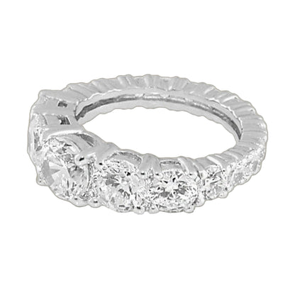 Glamour Pave Eternity Band 925 sterling silver ring with pavé diamonds on Tampa Home & Garden Store