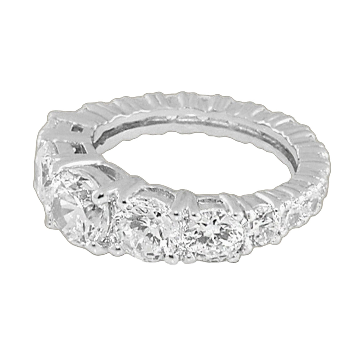 Glamour Pave Eternity Band ring in 925 sterling silver with pave diamonds around the band on Tampa Home & Garden Store