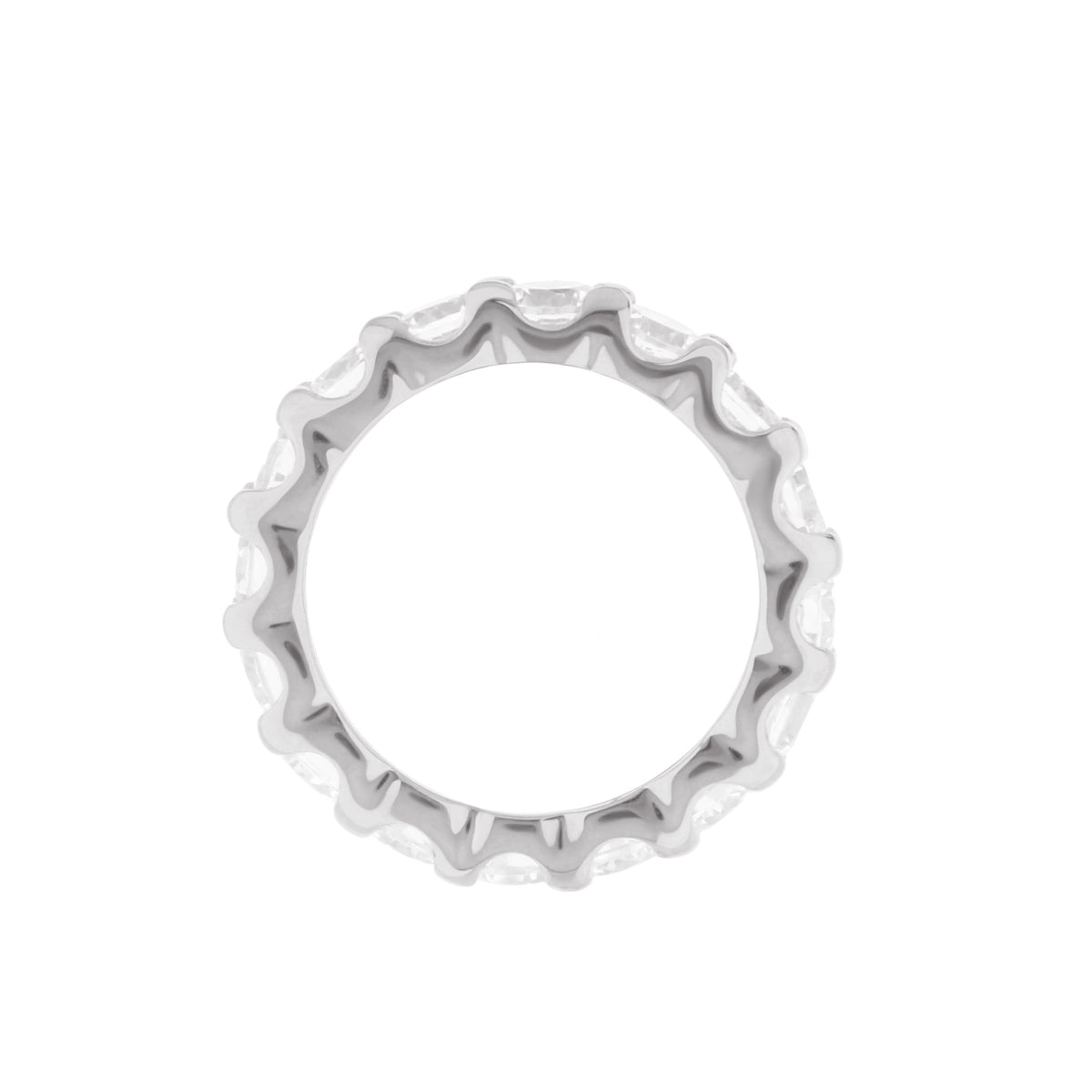 925 Eternity Band — Bold Round ring in sterling silver with scalloped edges on Tampa Home & Garden Store