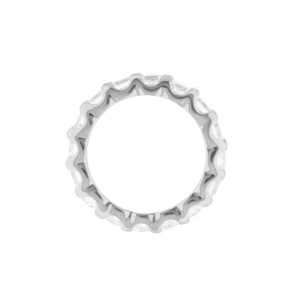 925 Eternity Band — Bar-Set Princess ring in sterling silver by Lauren G Adams on Tampa Home & Garden Store