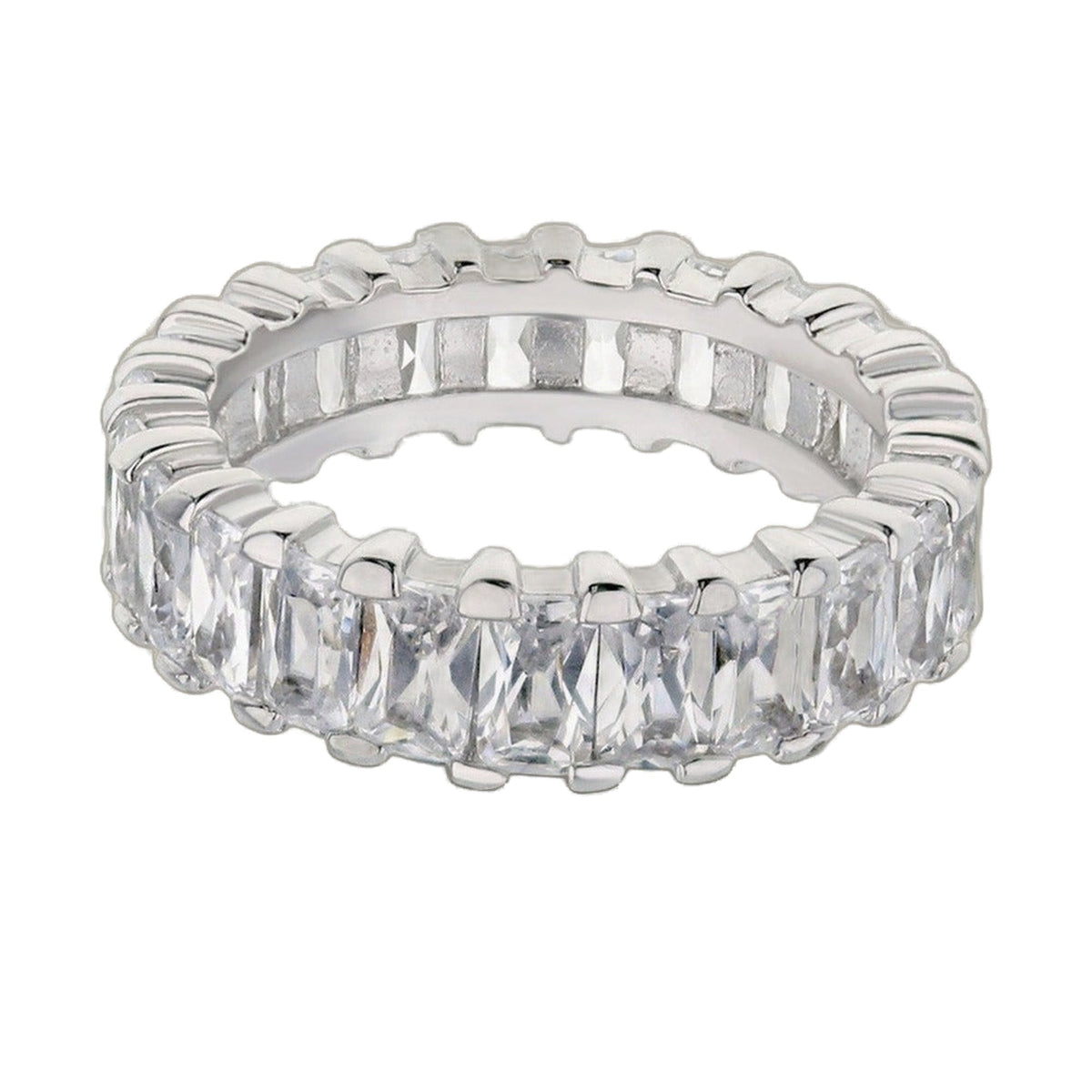 925 Eternity Band Bar-Set Baguette ring in silver by Lauren G Adams on Tampa Home & Garden Store