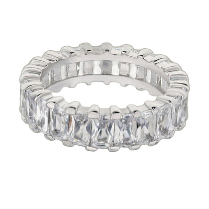 925 Eternity Band Bar-Set Baguette ring in silver by Lauren G Adams on Tampa Home & Garden Store
