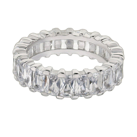 925 Eternity Band Bar-Set Baguette ring in silver by Lauren G Adams on Tampa Home & Garden Store