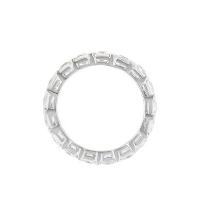 925 Eternity Band in sterling silver with rectangular baguette-cut accents, Lauren G Adams on Tampa Home & Garden Store