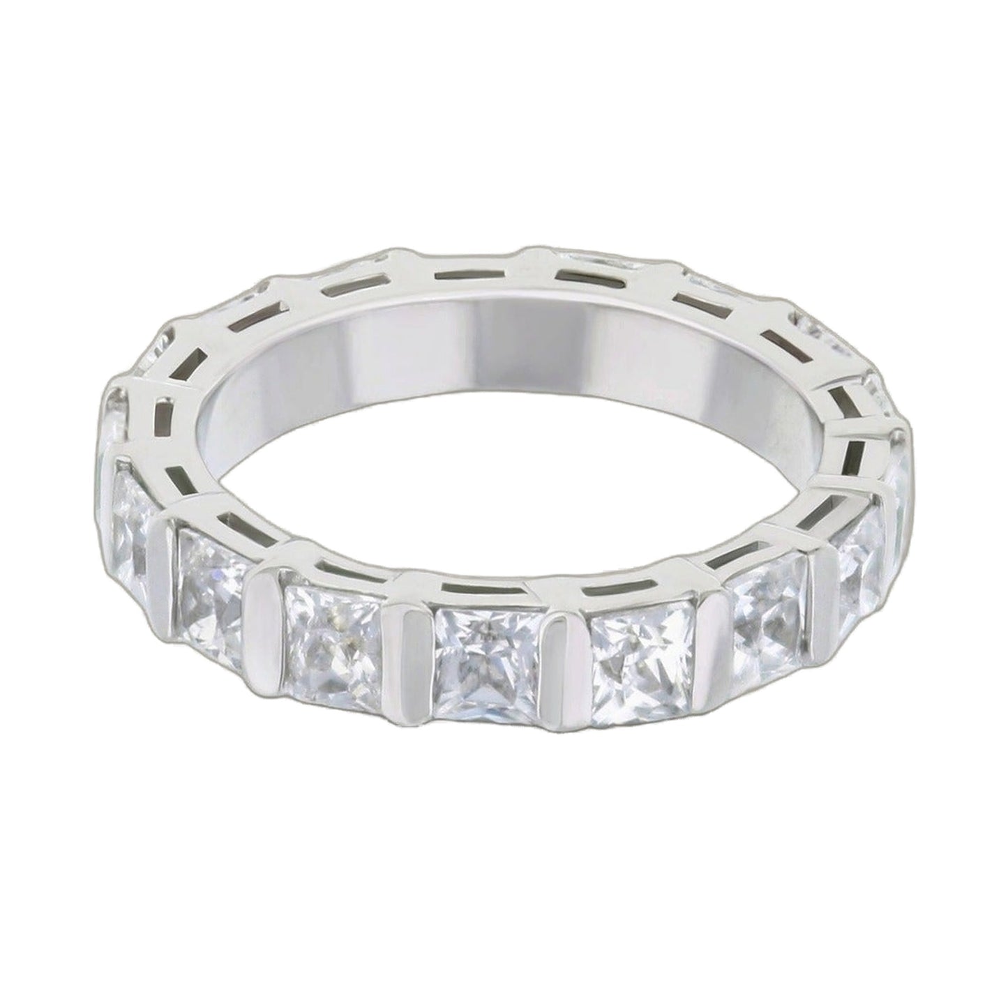 925 Eternity Band ring, sterling silver with square-cut stones by Lauren G Adams on Tampa Home & Garden Store