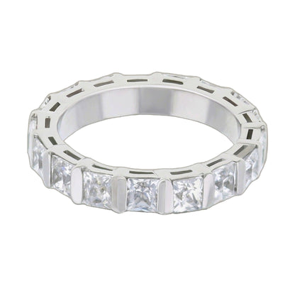 925 Eternity Band ring by Lauren G Adams in sterling silver with princess-cut stones on Tampa Home & Garden Store