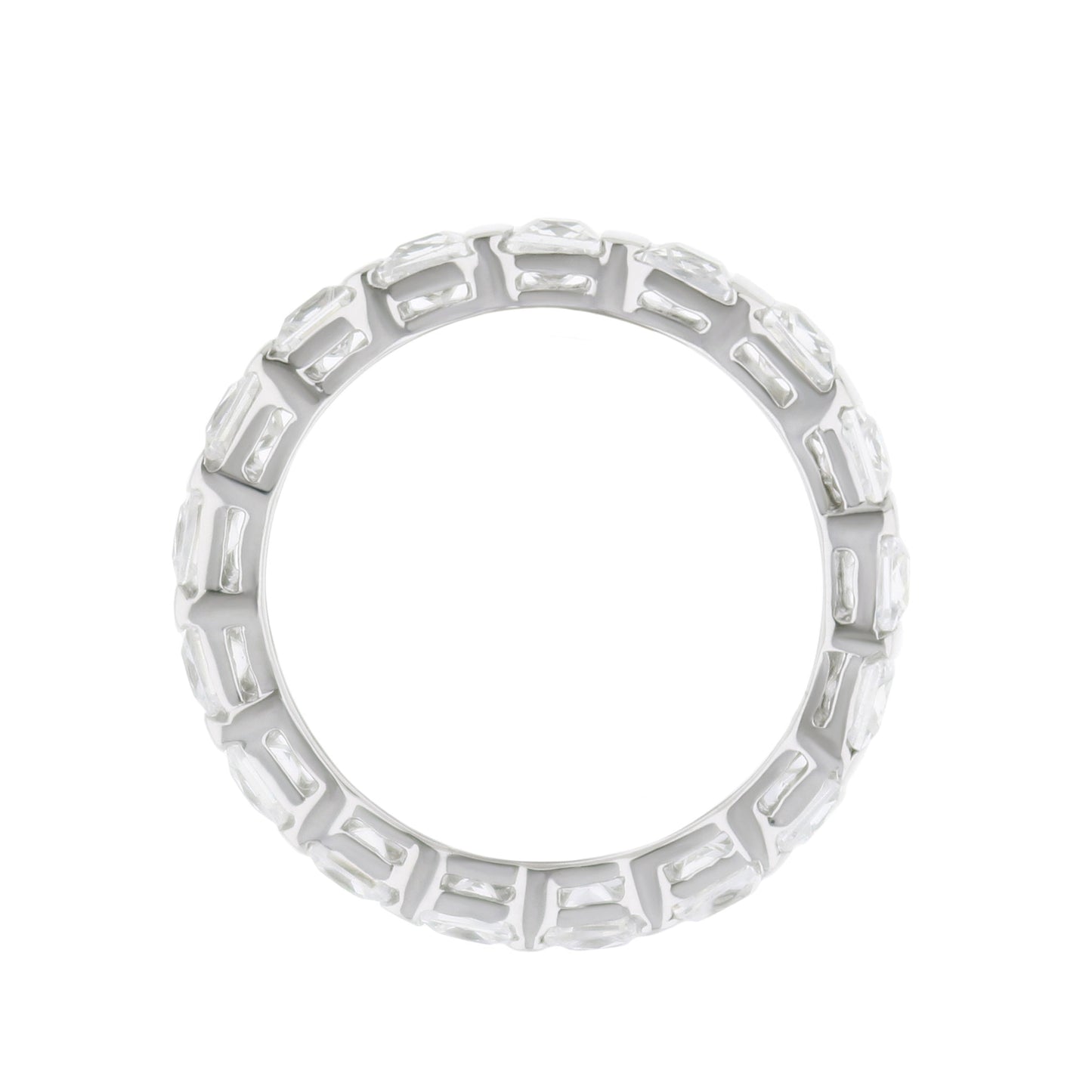 925 Eternity Band ring with baguette-cut crystals, Lauren G Adams on Tampa Home & Garden Store