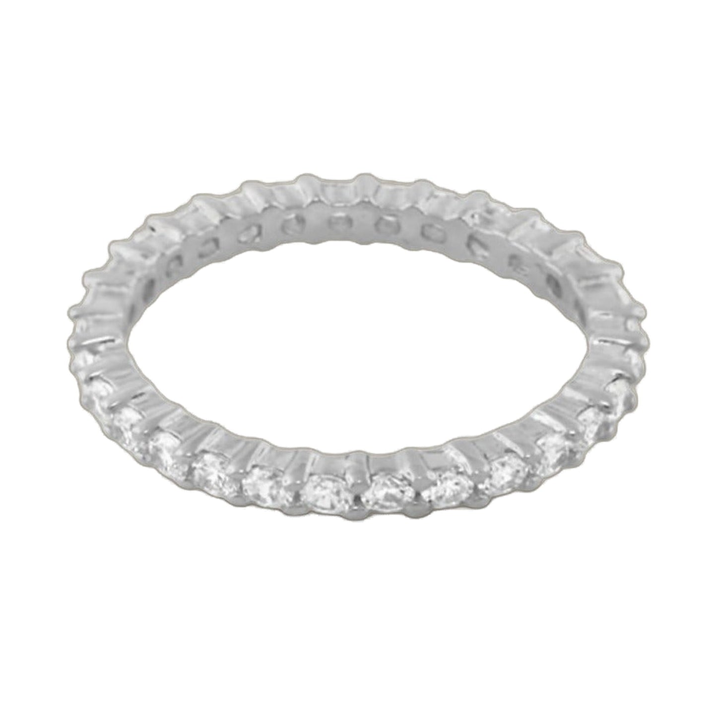 Pave Sterling Silver Eternity Ring by Lauren G Adams with a textured pave band on Tampa Home & Garden Store